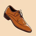 simple pair of brown shoes image